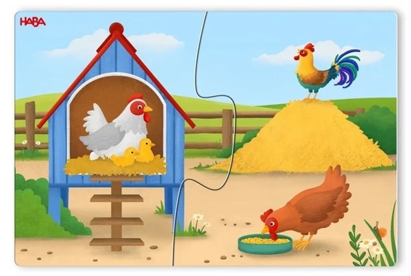 HABA 10 puzzels - Op de boerderij van HABA, editie Meerkleurig – doos