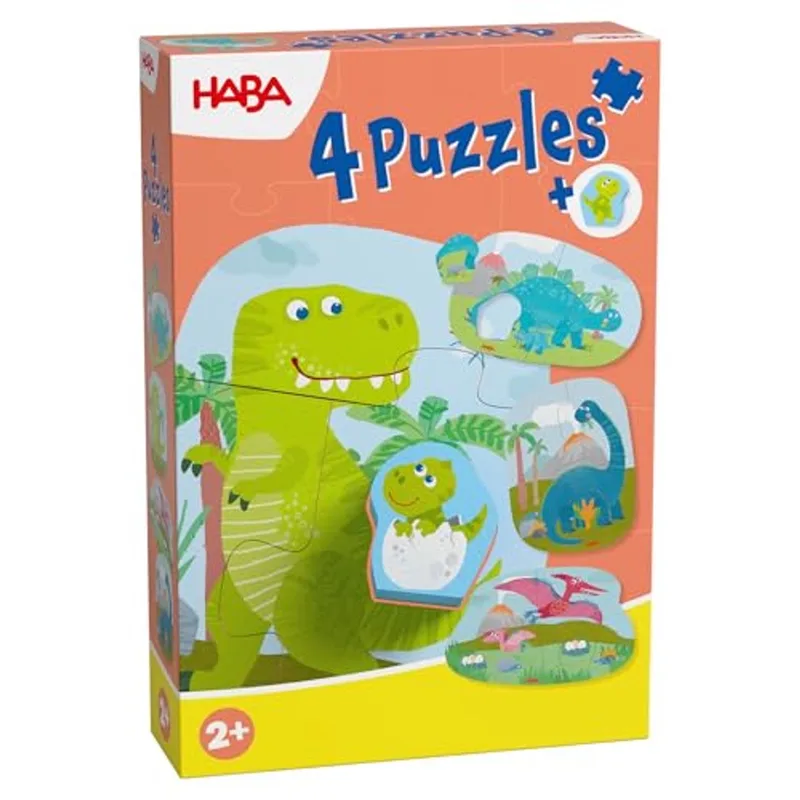 Haba | 4 Eerste Puzzels Dino's de HABA, édition Multicolore – boîte