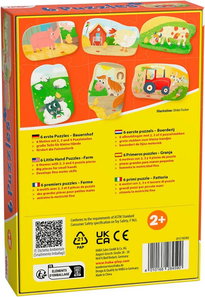 Haba | 6 Eerste Puzzels Boerderij van HABA, editie Meerkleurig – doos 2 van 3