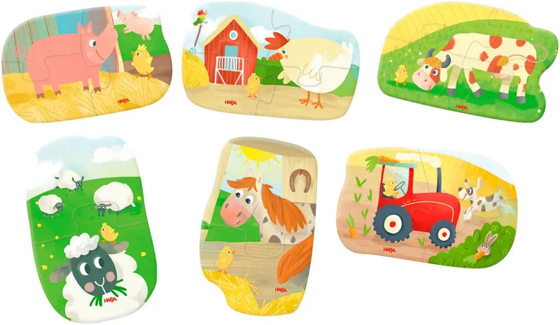 Haba | 6 Eerste Puzzels Boerderij van HABA, editie Meerkleurig – doos 3 van 3
