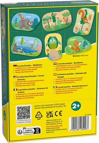 Haba | 6 Eerste Puzzels Bosdieren from HABA, Multicolour edition – box 2 of 4