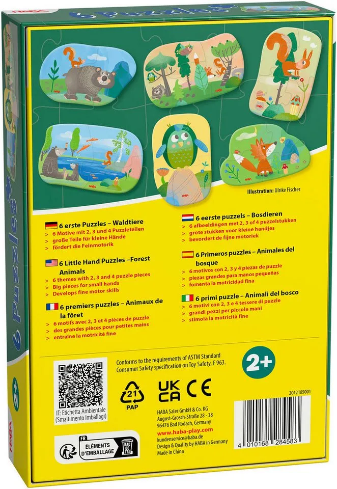 Haba | 6 Eerste Puzzels Bosdieren from HABA, Multicolour edition – box 2 of 4