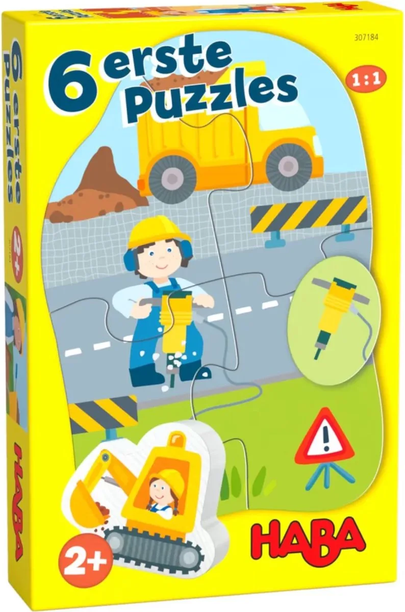 Haba 6 eerste puzzels - Bouwterrein. van HABA, editie Meerkleurig – doos
