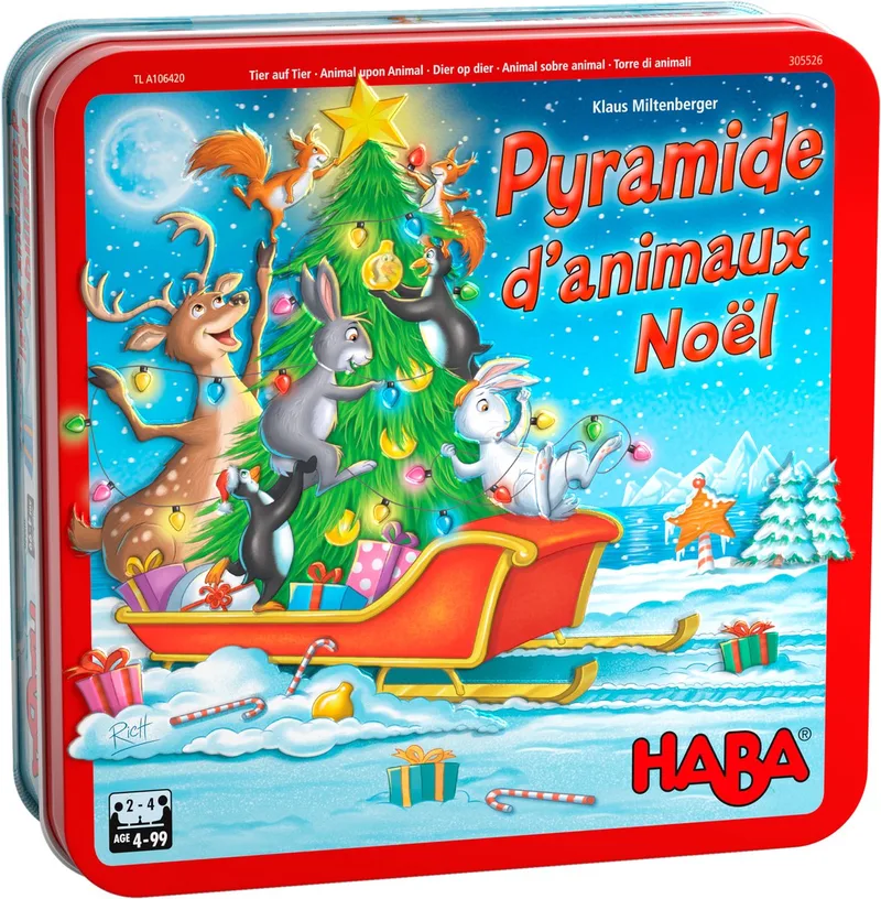 Haba Dier Op Dier Het Kerststapelspel från HABA – kartong