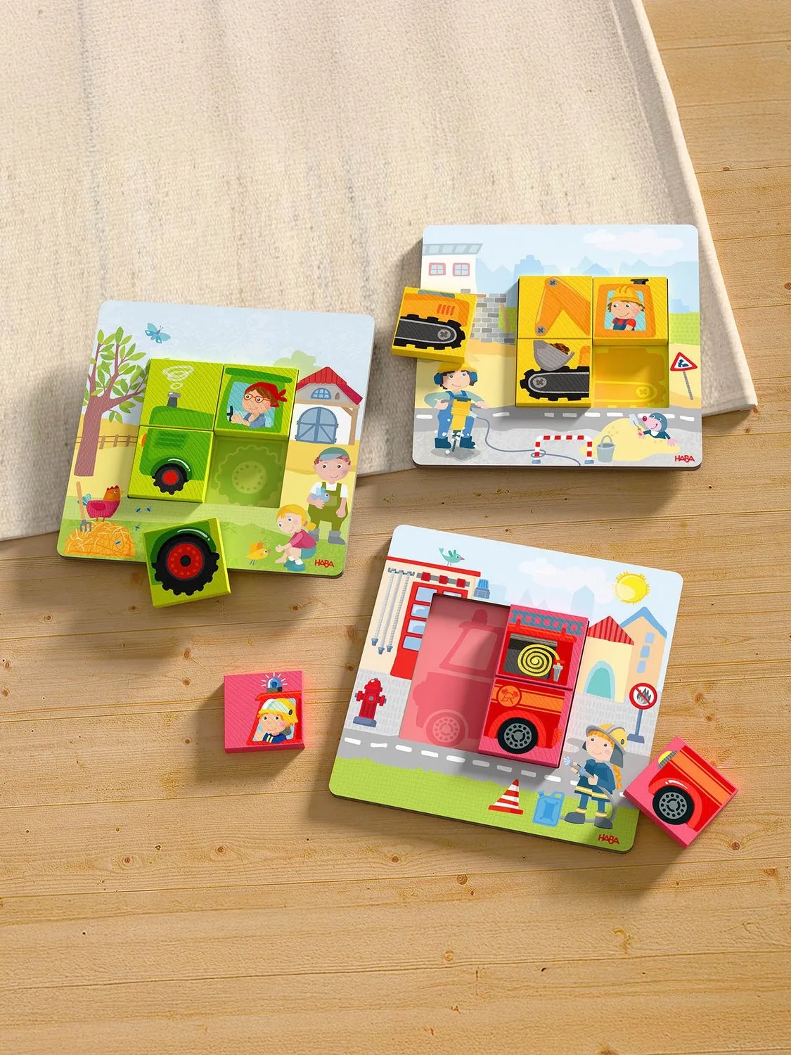 houten legspel voertuigen - educatief speelgoed voor peuters. from HABA, Multicolour edition – box