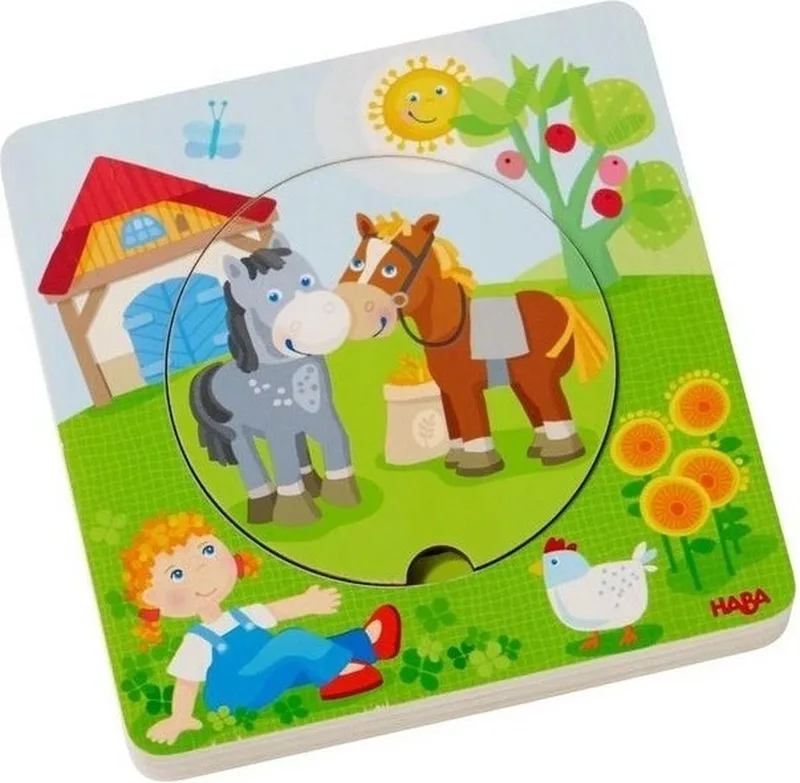 Houten Puzzel Boerderijwereld 5 Stukjes from HABA, Multicolour edition – box