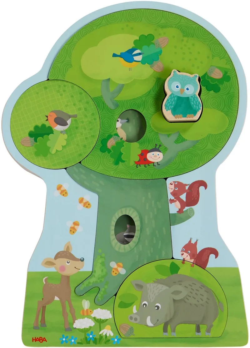 Houten Puzzel Bosdieren van HABA, editie Meerkleurig – doos