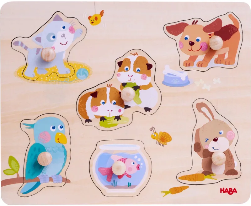 Inlegpuzzel Huisdieren. de HABA, édition Multicolore – boîte