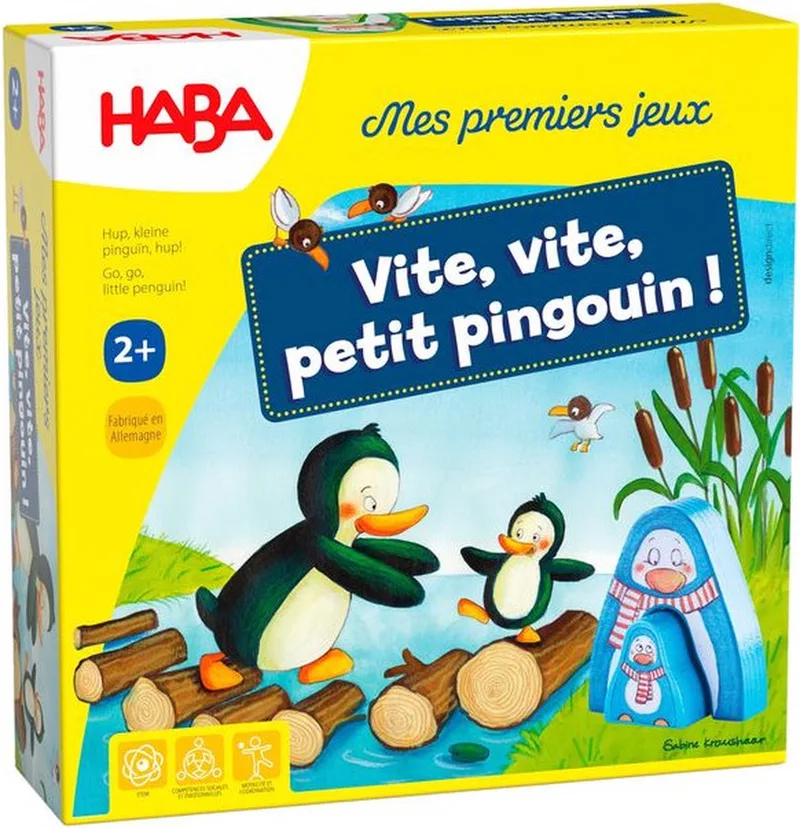 !!! Jeu - Mes premiers jeux - Vite, vite, petit pingouin! (Frans) = Duits 1307056001 - Nederlands 1307056004 fra HABA – æske