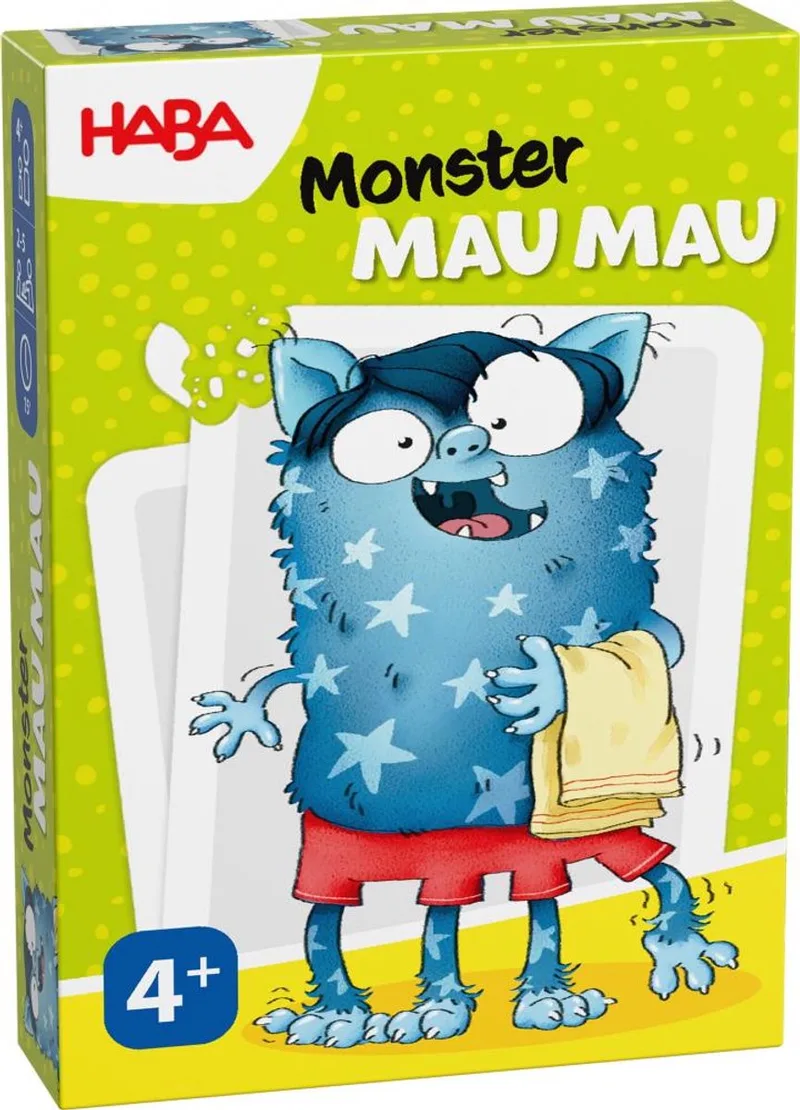 kaartspelletje Monster Mau Mau 4+ from HABA, Blauw edition – box
