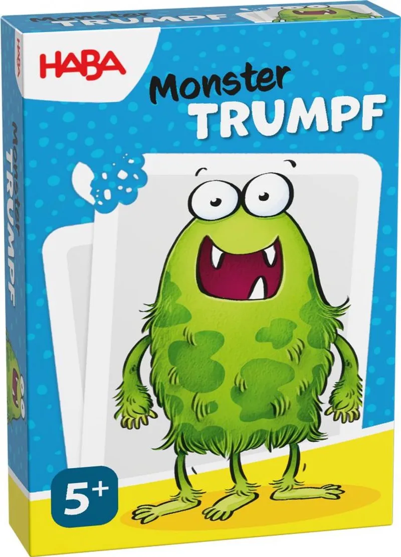 kaartspelletje Monster Trumpf 5+ från HABA, utgåva Blauw – kartong