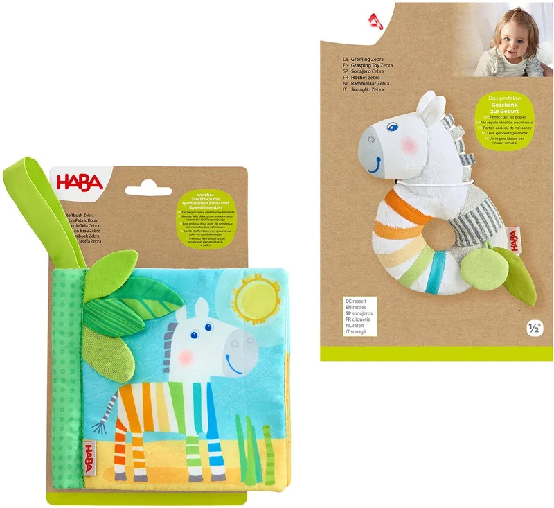 Krabbelrolle New Born Geschenk från HABA, utgåva Blauw – kartong