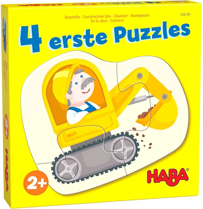 Legpuzzel 4 Eerste Puzzels Bouwplaats Junior Karton van HABA, editie Meerkleurig – doos