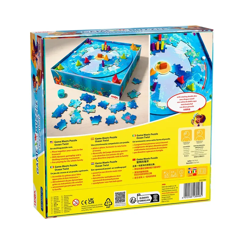 Jeu De Société Game Meets Puzzle Ocean Twist de HABA – boîte 2 sur 4