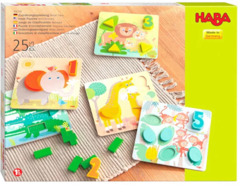 Ordeningsspeelgoed Wilde dieren - 25-delig de HABA, édition Multicolore – boîte
