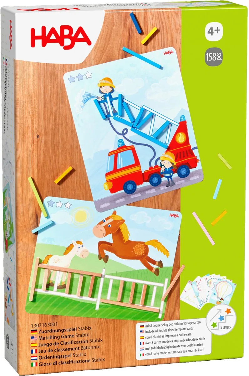 ordeningsspel Stabix houten educatief spel voor kinderen. from HABA, Meerkleurig edition – box