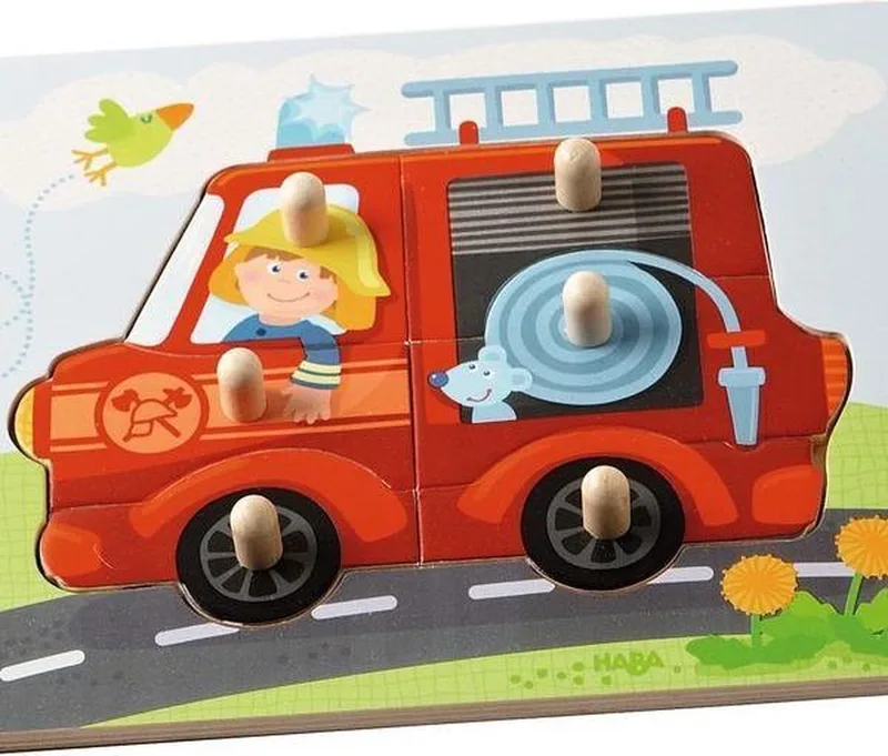 Puzzel Brandweer 6 Stukjes van HABA, editie Meerkleurig – doos