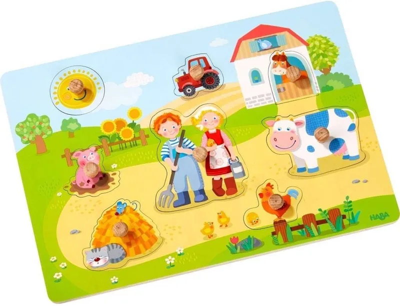 Puzzel Op De Boerderij 8 Stukjes van HABA, editie Meerkleurig – doos