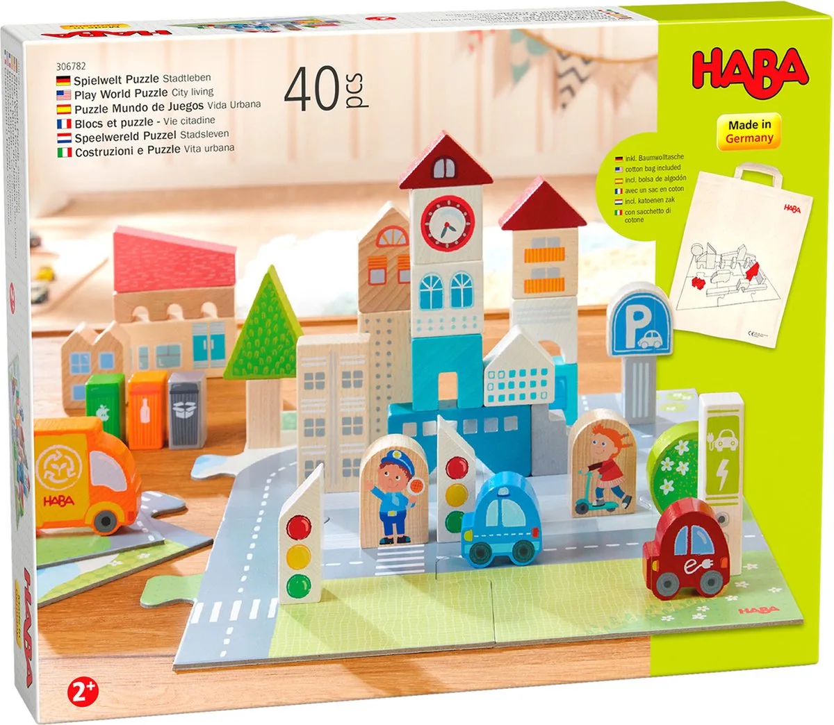 Puzzel - Speelwereld - Stadsleven fra HABA, Flerfarvet-udgave – æske