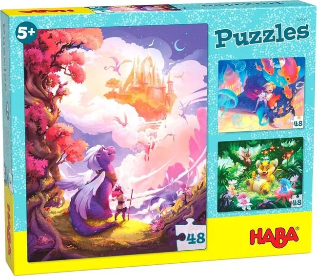 Puzzels In Fantasieland (3x 48) de HABA – boîte