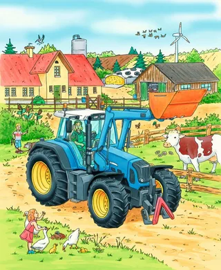 Puzzle Traktor und Co., 72 Puzzleteile van HABA, editie Meerkleurig – doos 5 van 5