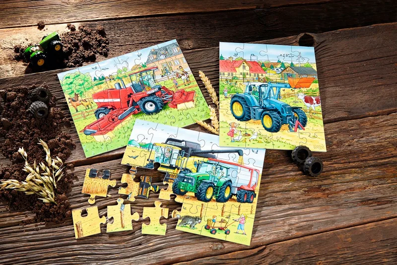Puzzle Traktor und Co., 72 Puzzleteile van HABA, editie Meerkleurig – doos 3 van 5