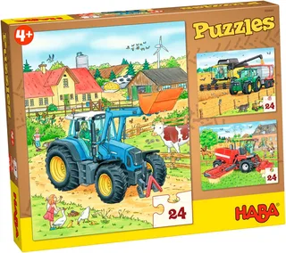 Puzzle Traktor und Co., 72 Puzzleteile van HABA, editie Meerkleurig – doos 1 van 5