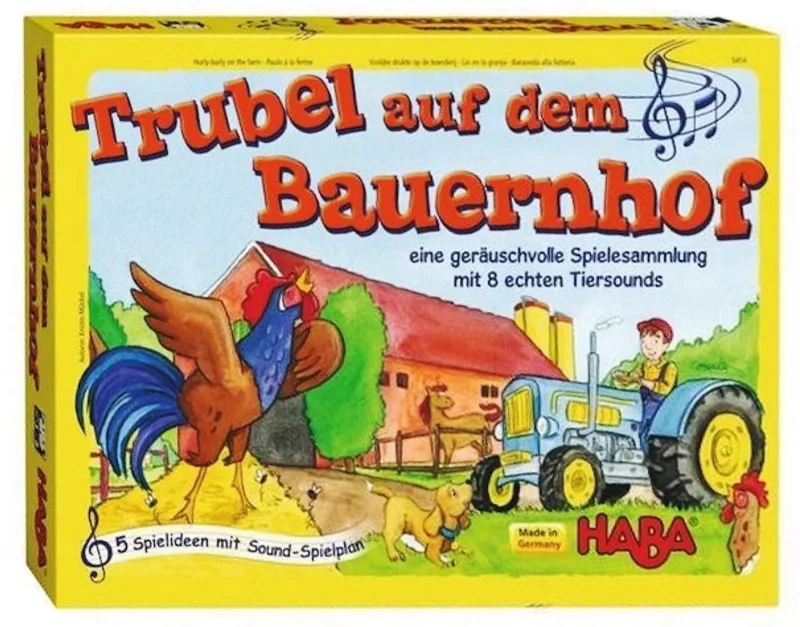 Speelgoed | Wooden Toys - !!! Spiel - Soundspielesammlung - Trubel Auf Dem Bauer from HABA – box