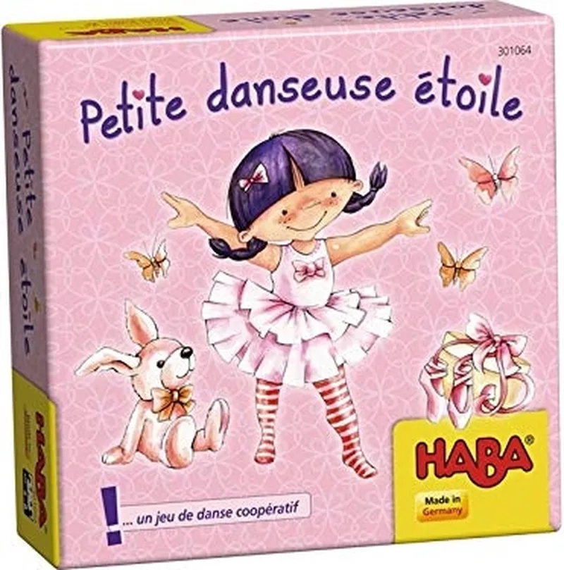Speelgoed | Wooden Toys - !!! Super Mini Jeu - Petite Danseuse toile (Frans) = from HABA, Roze edition – box