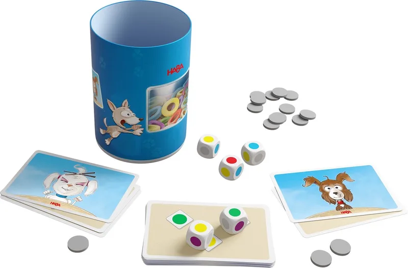 spel dobbelbeker Wow Wau educatief kinderspel multicolor. från HABA, utgåva Meerkleurig – kartong