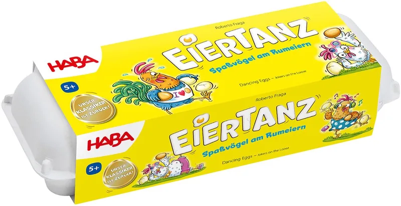 spel Eiertanz - Gezelschapsspel voor kinderen en familie. från HABA – kartong