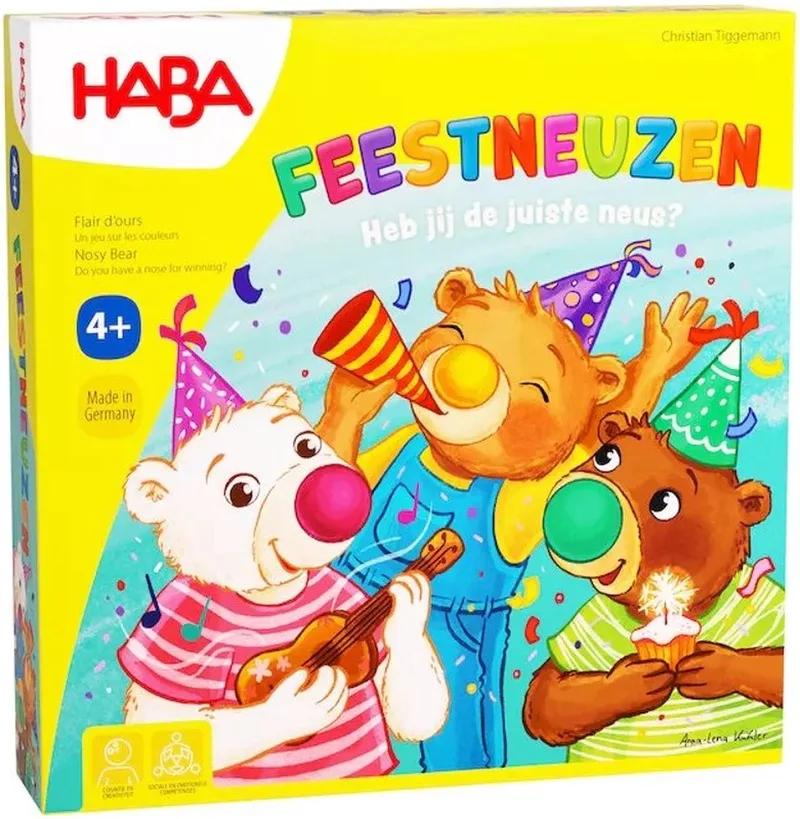 Spel - Feestneuzen - 2 tot 4 spelers - 4+ from HABA – box