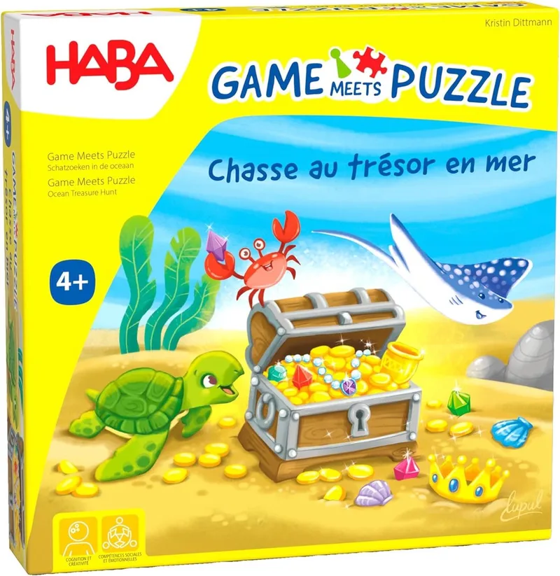 spel & puzzel Schatzoeken in de oceaan - educatief kinderspel karton. fra HABA, Meerkleurig-udgave – æske