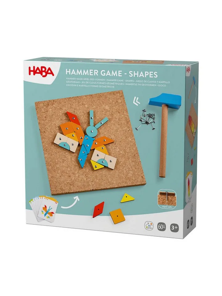 Spiel Hammer-Nagelspiel, Gesellschaftsspiel, Brettspiel, Familienspiel fra HABA, Grün-udgave – æske