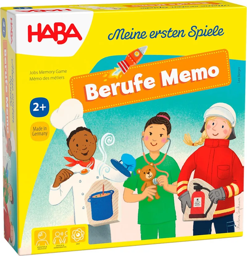 !!! Spiel - Meine ersten Spiele - Berufe Memo (DE) (DE/E/F/NL/IT/ES). från HABA, utgåva Multicolor – kartong