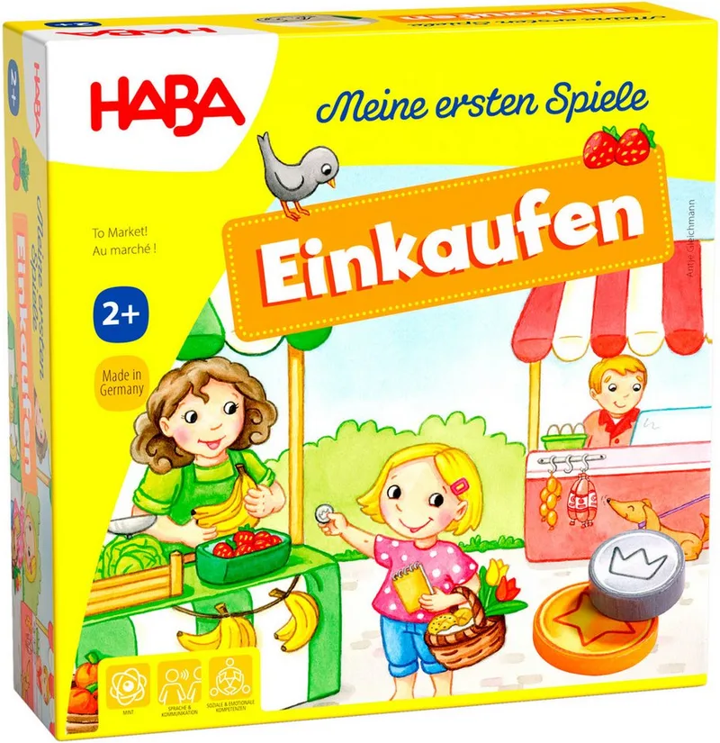 Spiel Meine ersten Spiele - Einkaufen, Würfelspiel, Made in Germany von HABA, Ausgabe Bunt – Schachtel