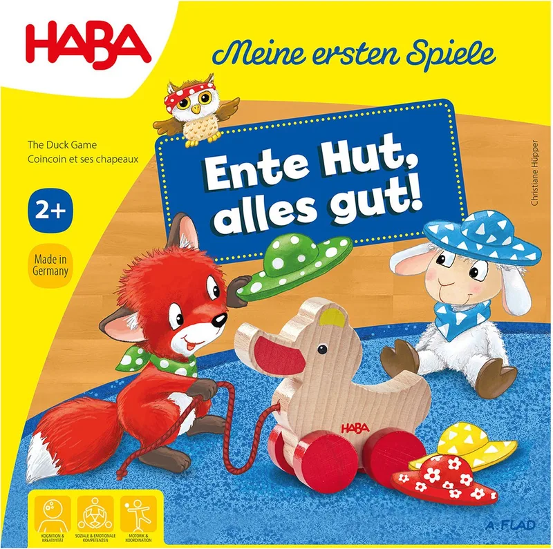 !!! Spiel - Meine ersten Spiele - Ente Hut, alles gut! (DE = F 1307050003 - NL 1307050004) (DE/E/F/NL/IT/ES). from HABA, Multicolor edition – box