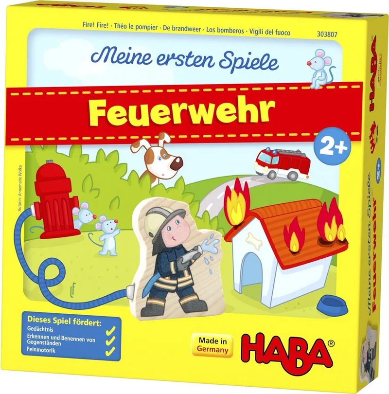 Spiel Meine ersten Spiele - Feuerwehr, Made in Germany de HABA, édition Bunt – boîte