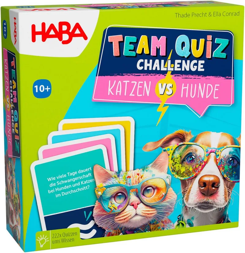Spiel Team-Quiz Katzen vs Hunde, Familienspiel from HABA, Bunt edition – box