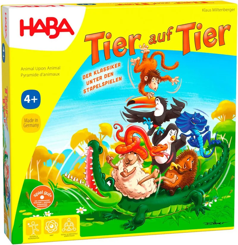 Spiel Tier auf Tier - Der Klassiker unter den Stapelspielen, Stapelspiel from HABA, Bunt edition – box