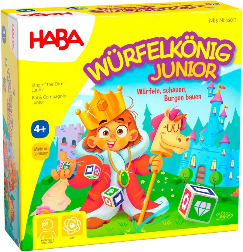 Spiel Würfelkönig Junior, Kinderspiel, Made in Germany from HABA, Bunt edition – box