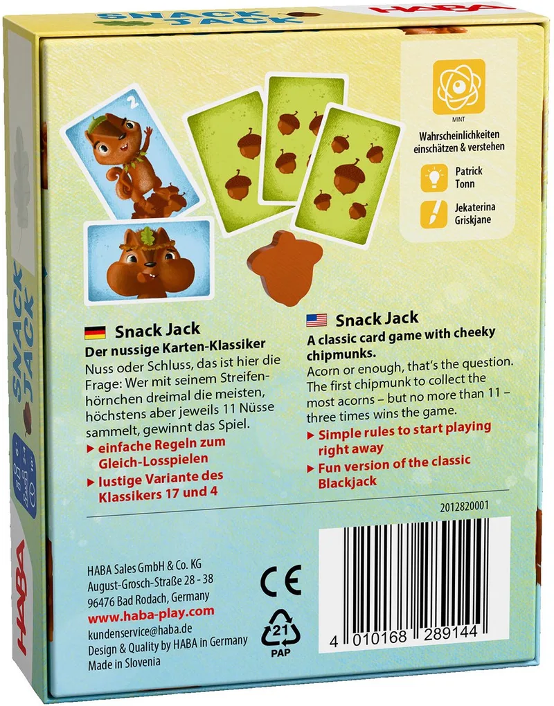 Spielesammlung Snack Jack & Piks Peng from HABA – box