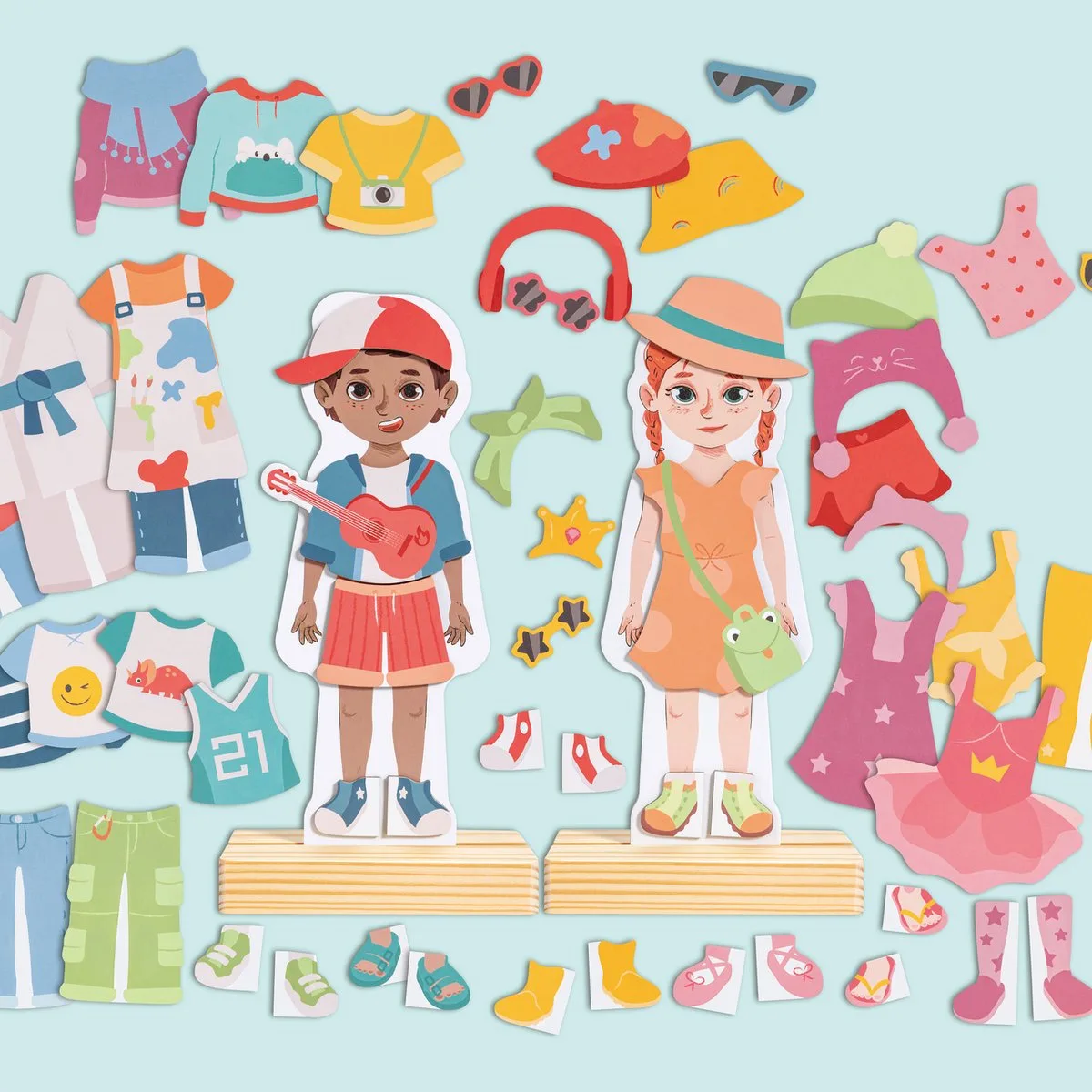 Magnetisch Aankleedpuzzel - Creatief speelgoed voor kinderen van 3 tot 6 jaar, 66 stuks från Hape, utgåva Flerfärgad – kartong