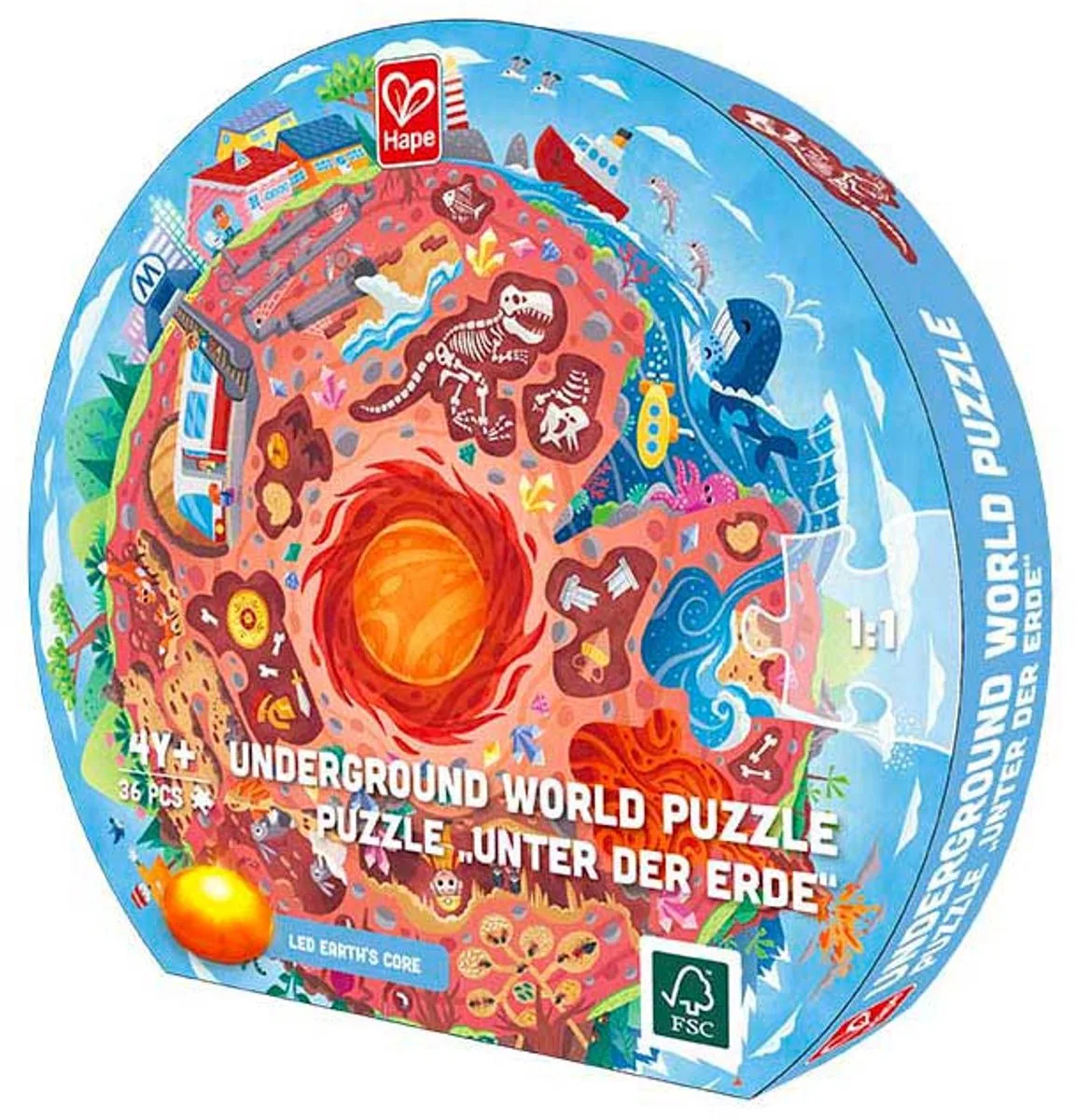 Unterirdische Welt Puzzle von Hape, Ausgabe Mehrfarbig – Schachtel