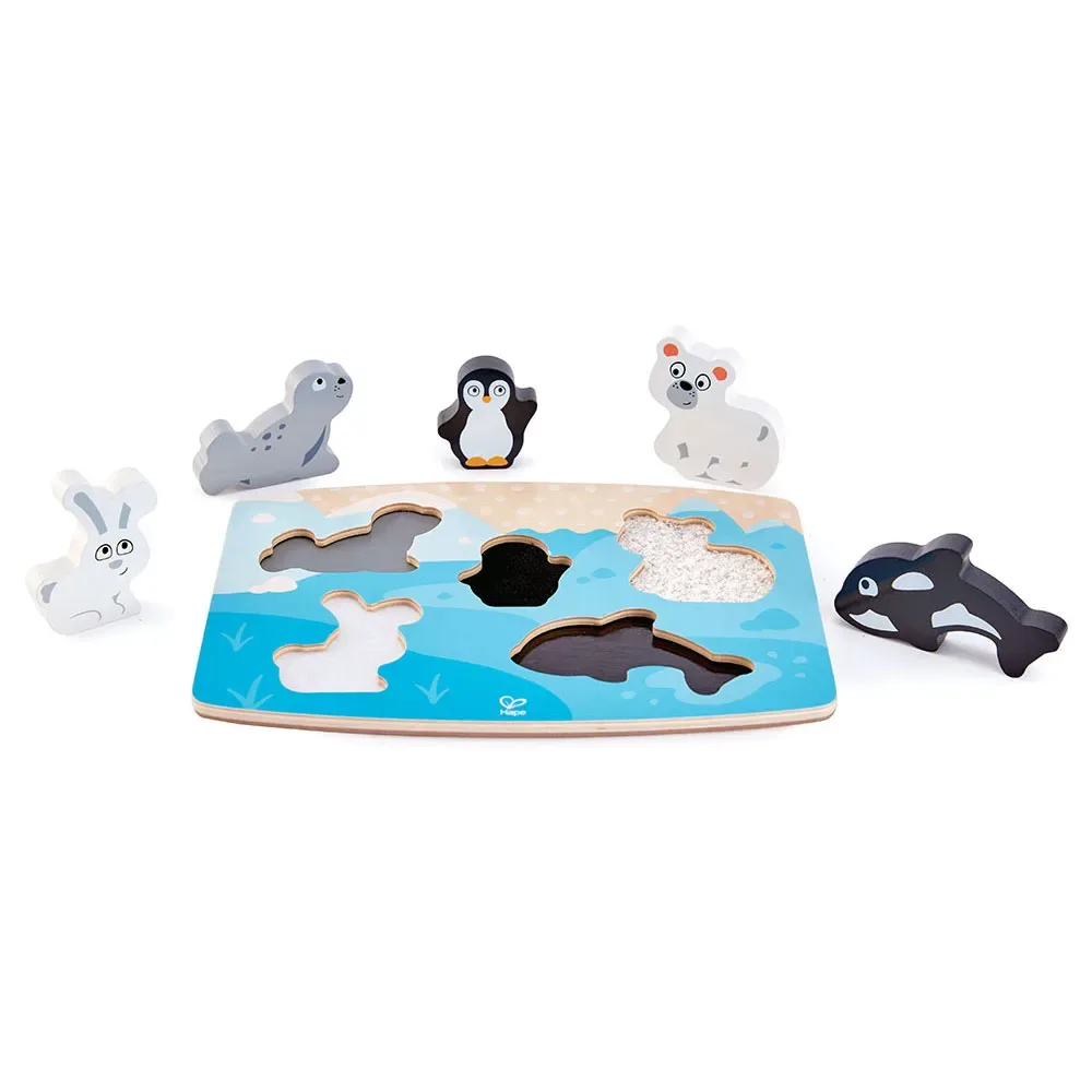 Fühlpuzzle Mit Polartieren von Hape – Schachtel