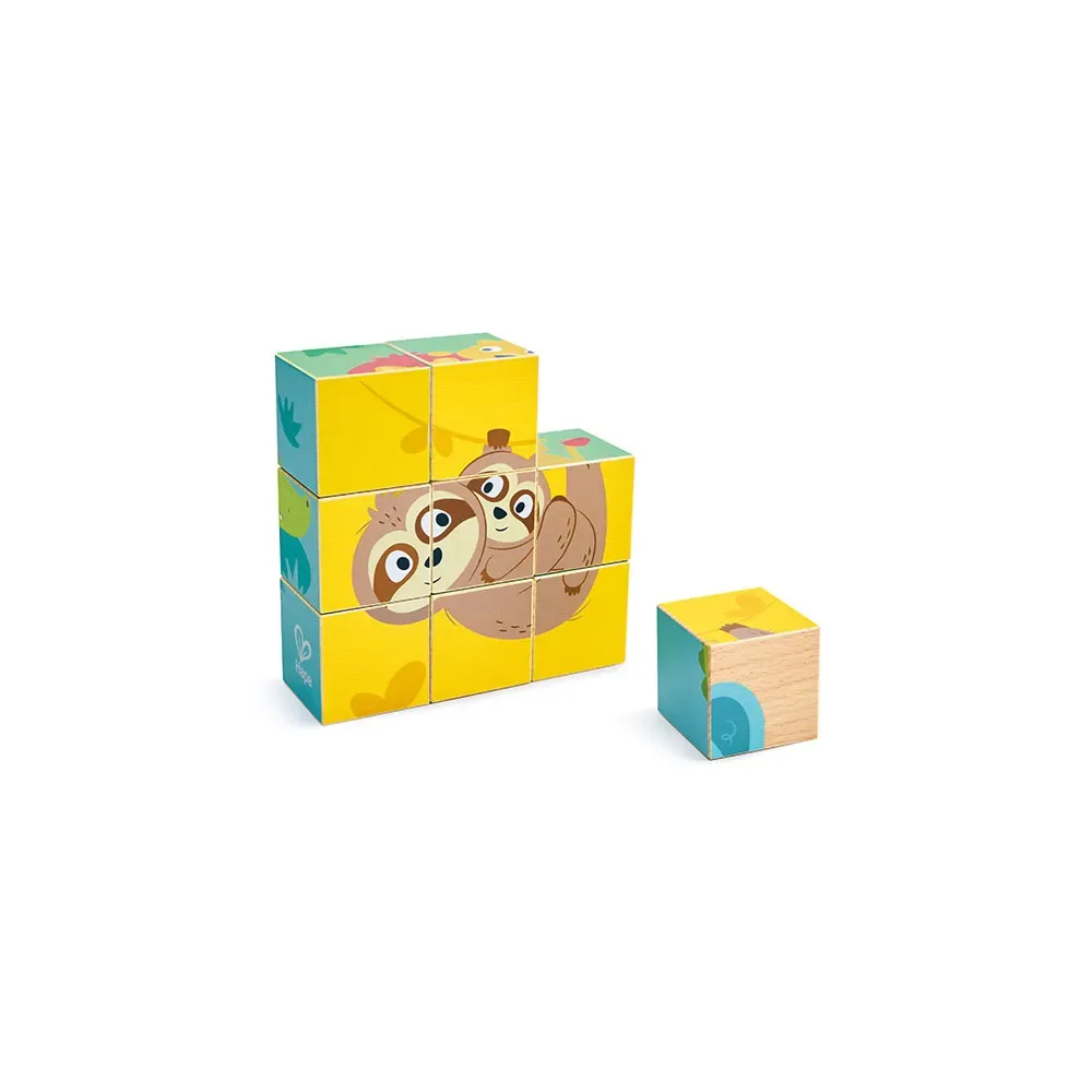 Wild Wooden Blocks Puslespil 9 Stykker fra Hape – æske