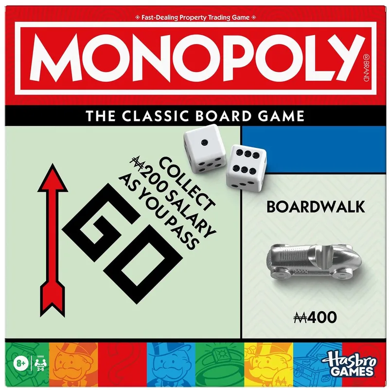 bordspel Monopoly Classic - Engelstalig - Familiespel - Educatief speelgoed. von Hasbro Gaming – Schachtel