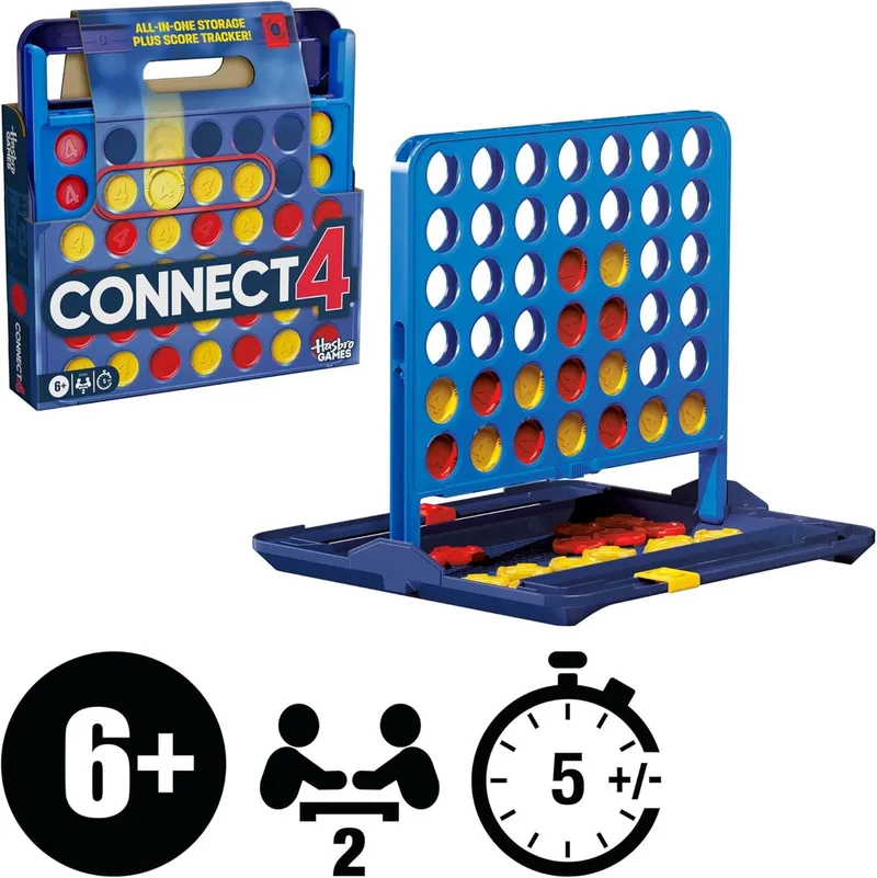 Connect 4 - Logisch Spel - Walizka - G1500 de Hasbro Gaming – boîte