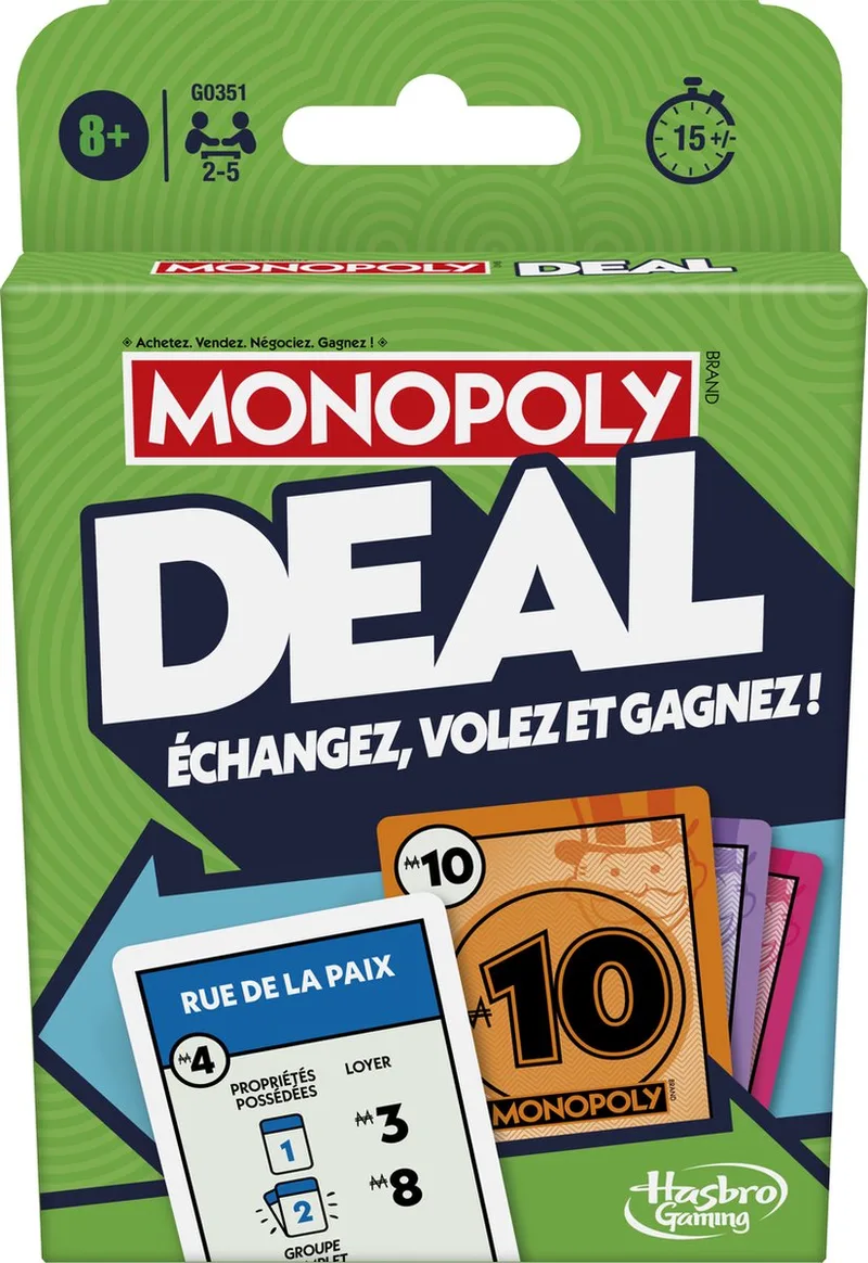 Deal 15 min Kaartspel Economische simulatie von Hasbro Gaming – Schachtel