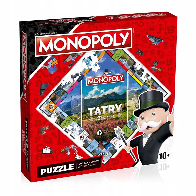 Dėlionė MONOPOLY Tatry ir Zakopane 1000 elementų van Hasbro Gaming – doos